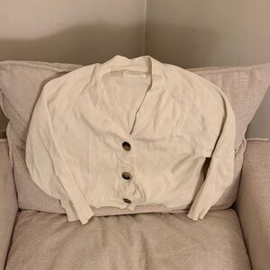 Zara Off-White Knit Cardigan